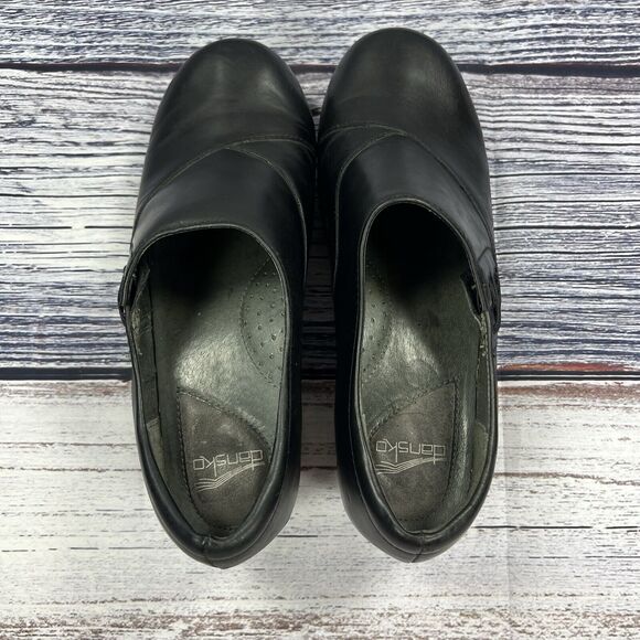 Dansko Stacie Black Leather Comfort Clogs, Women’s Size 11 - Picture 5 of 8